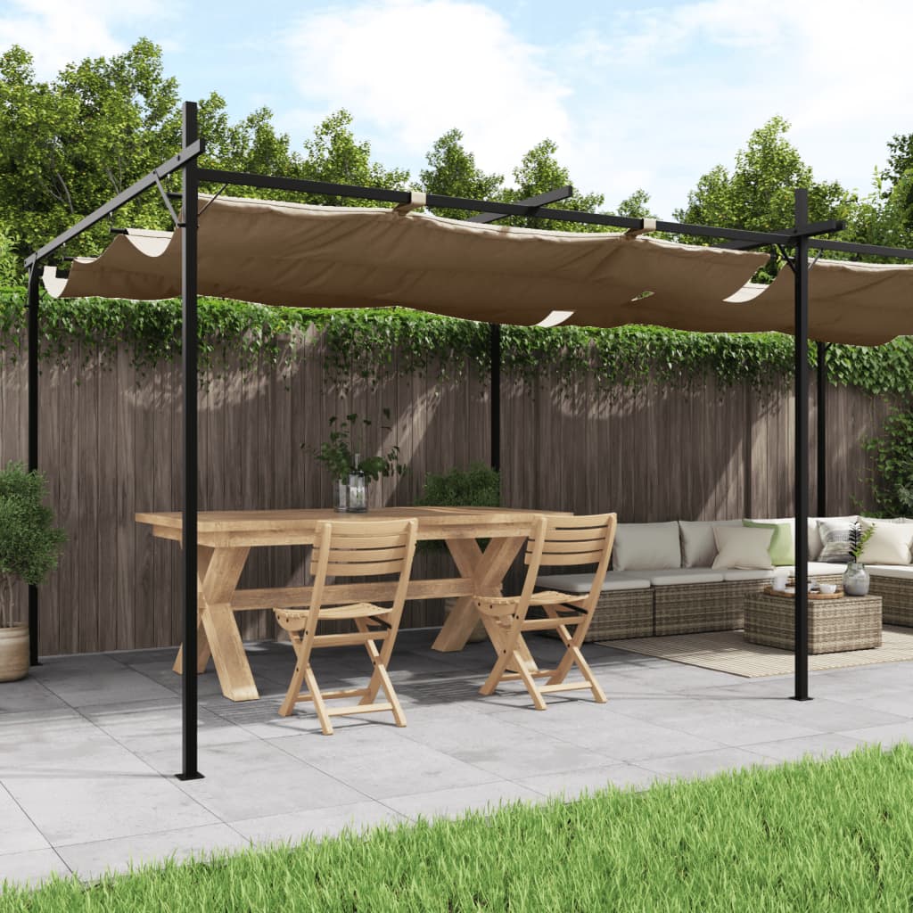 vidaXL Pergola with Retractable Roof