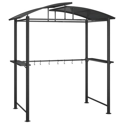 vidaXL BBQ Gazebo with Side Shelves Anthracite 210x114x230 cm Steel 2