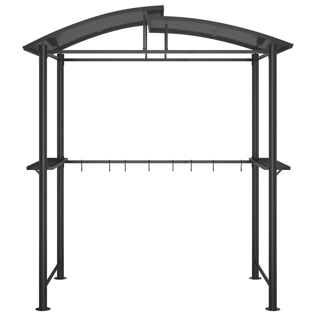 vidaXL BBQ Gazebo with Side Shelves Anthracite 210x114x230 cm Steel 3