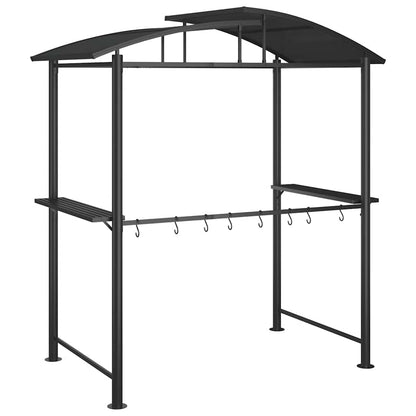 vidaXL BBQ Gazebo with Side Shelves Anthracite 210x114x230 cm Steel 5