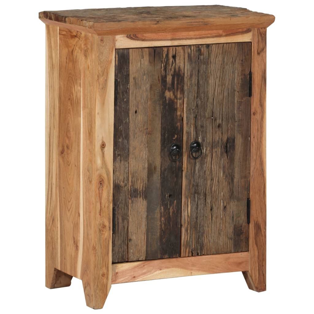 vidaXL Sideboard 55x33x75 cm Solid Wood Acacia and Reclaimed 1