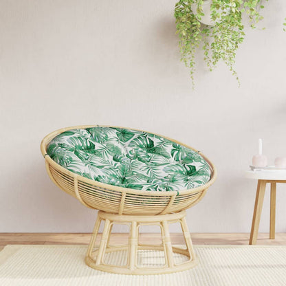 Round Cushion Ø Oxford Fabric 100 x 11 cm leaf pattern