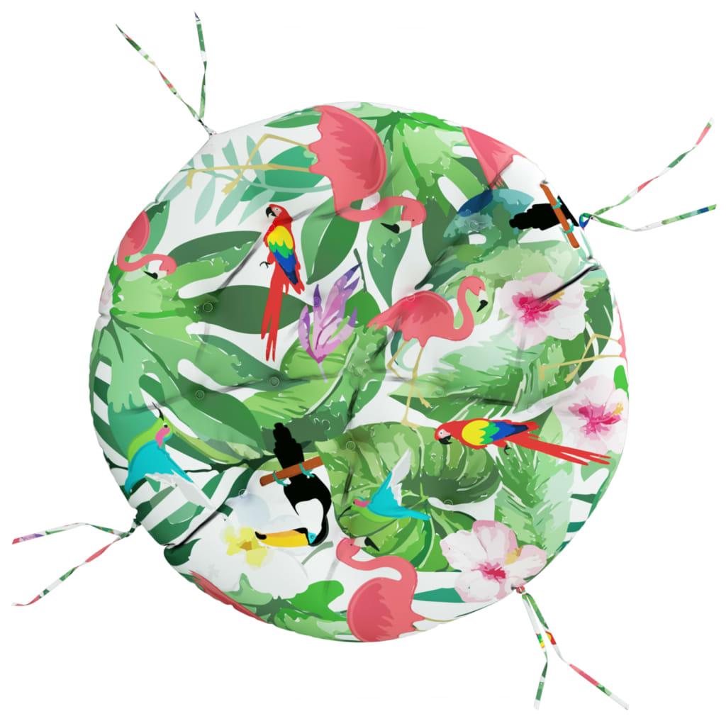 Round Cushion Ø Oxford Fabric 100 x 11 cm green and pink