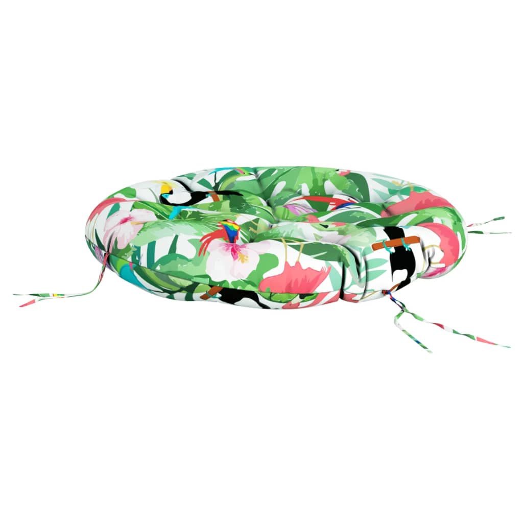 Round Cushion Ø Oxford Fabric 100 x 11 cm green and pink