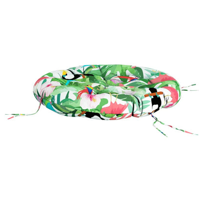 Round Cushion Ø Oxford Fabric 100 x 11 cm green and pink