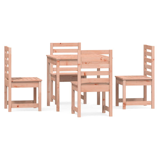 5 Piece Garden Dining Set Solid Wood Pine Natural douglas