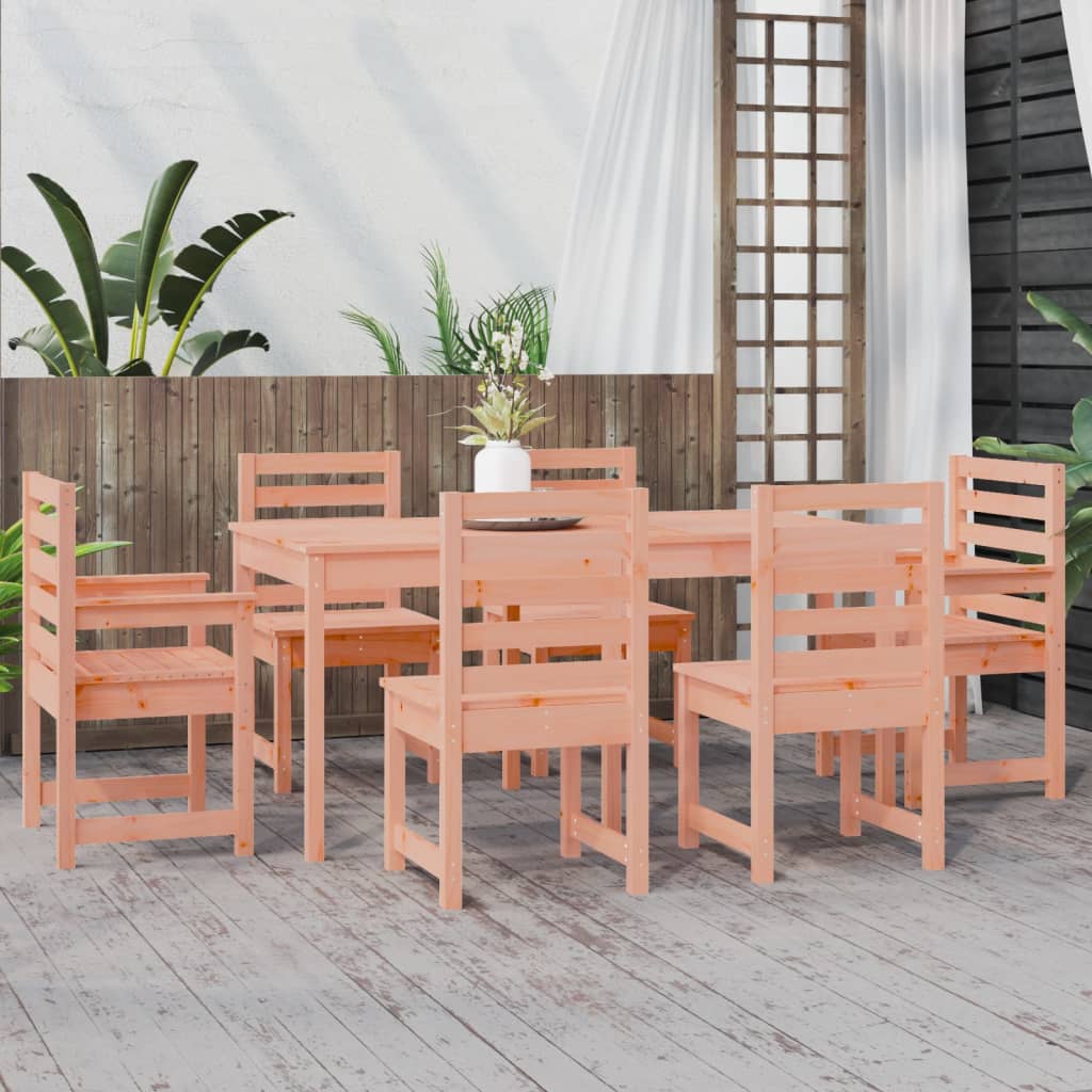 vidaXL 7 Piece Garden Dining Set Solid Wood Douglas 3