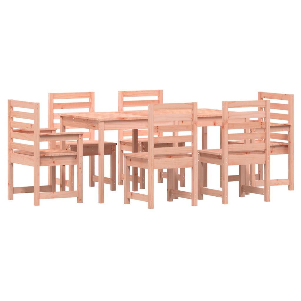vidaXL 7 Piece Garden Dining Set Solid Wood Douglas 4