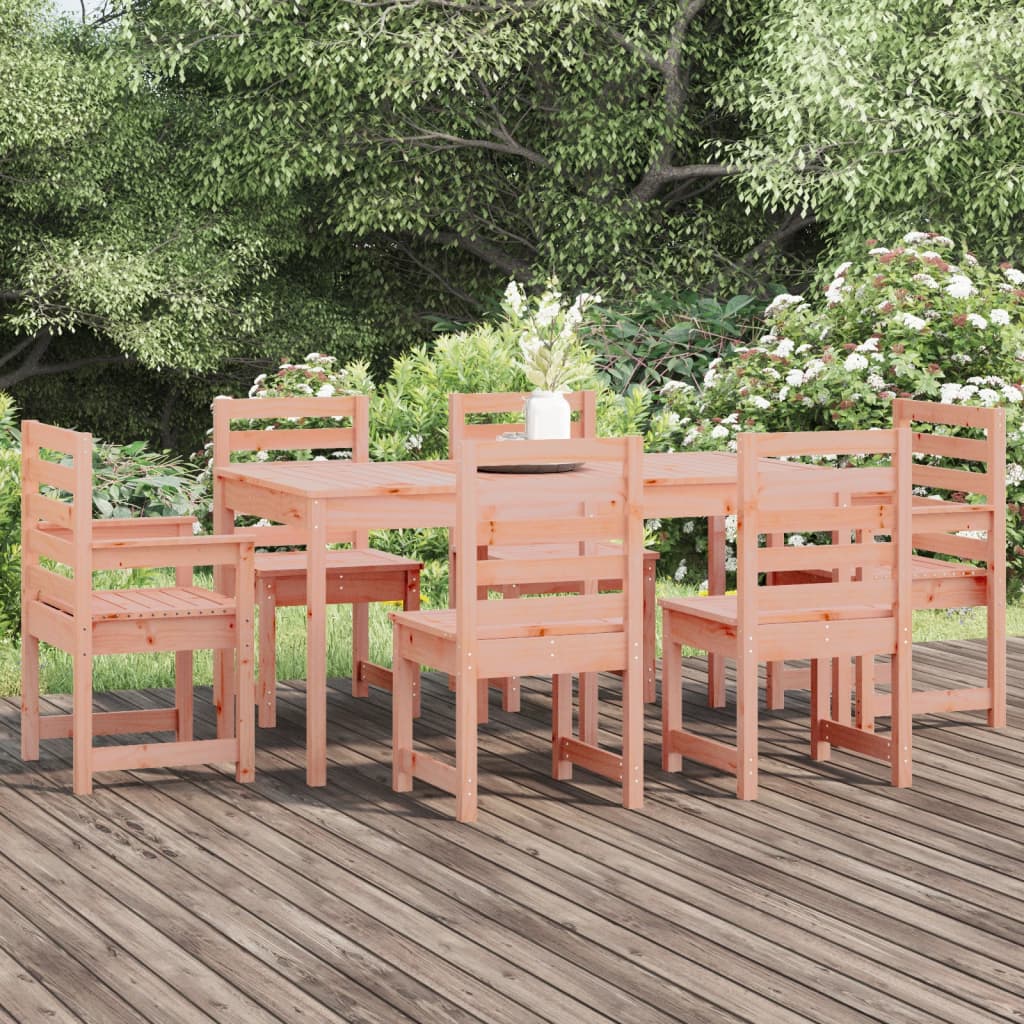 vidaXL 7 Piece Garden Dining Set Solid Wood Douglas 1