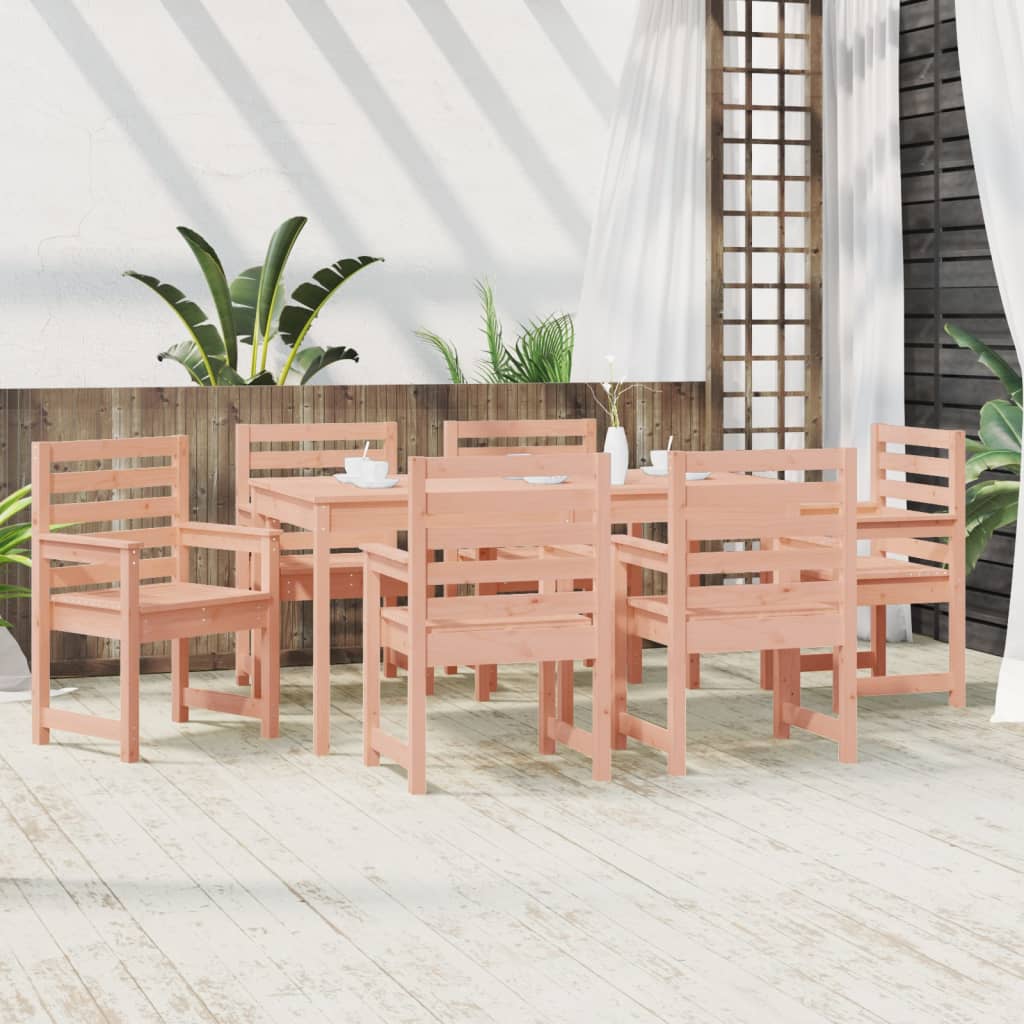 vidaXL 7 Piece Garden Dining Set Solid Wood Douglas 3
