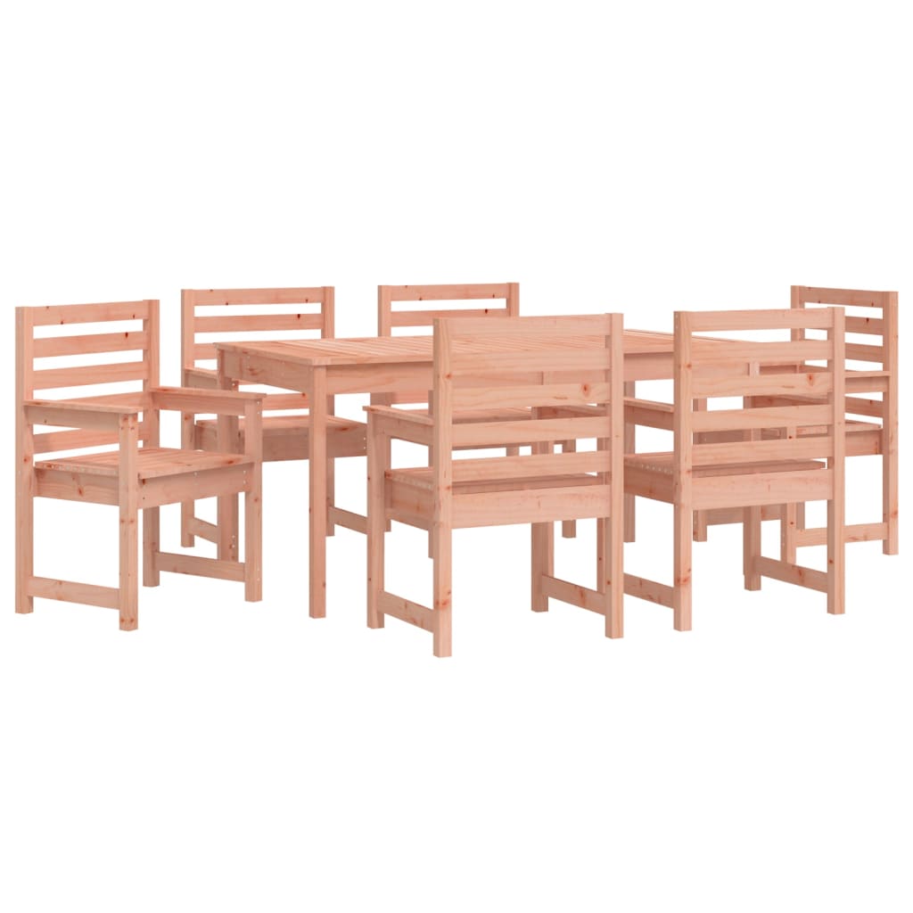 vidaXL 7 Piece Garden Dining Set Solid Wood Douglas 4