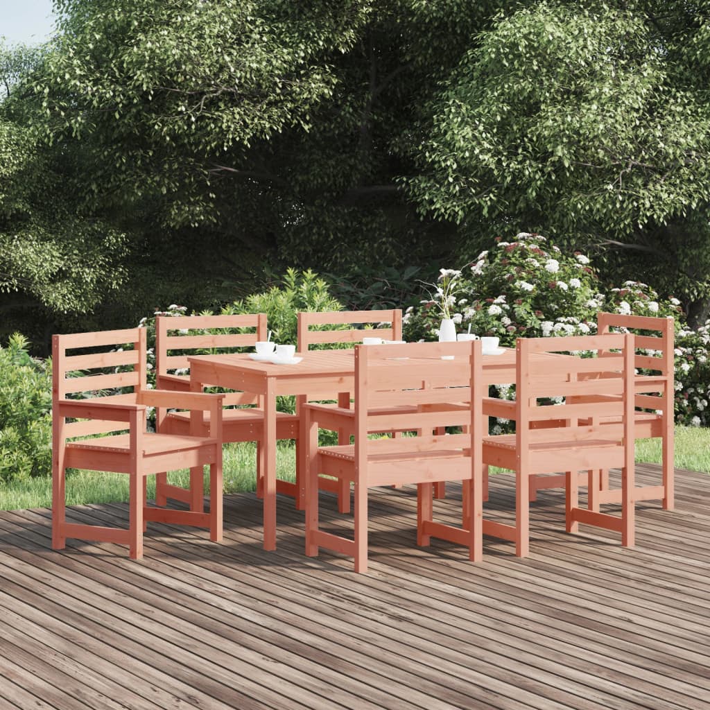vidaXL 7 Piece Garden Dining Set Solid Wood Douglas 1