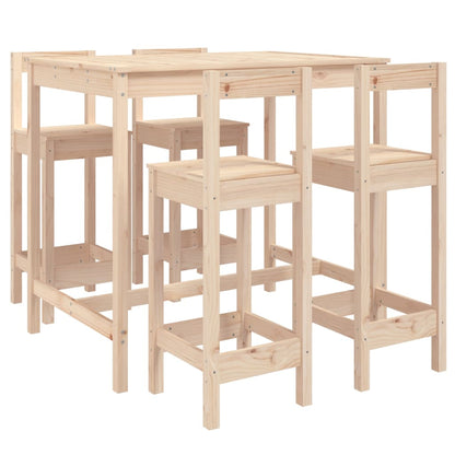 vidaXL 5 Piece Garden Bar Set Solid Wood Pine 2