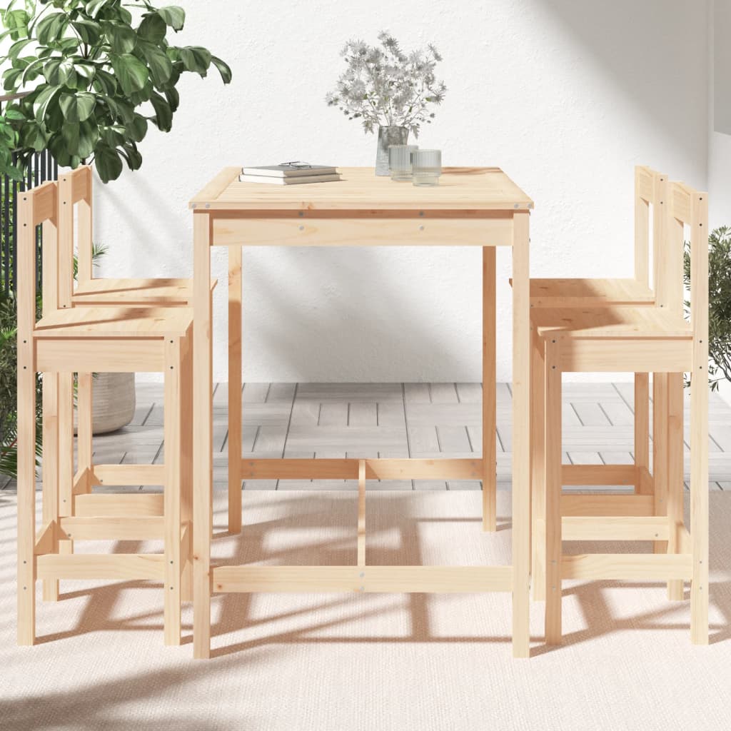 vidaXL 5 Piece Garden Bar Set Solid Wood Pine 3