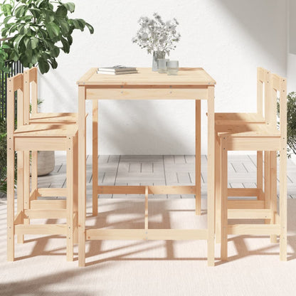vidaXL 5 Piece Garden Bar Set Solid Wood Pine 3