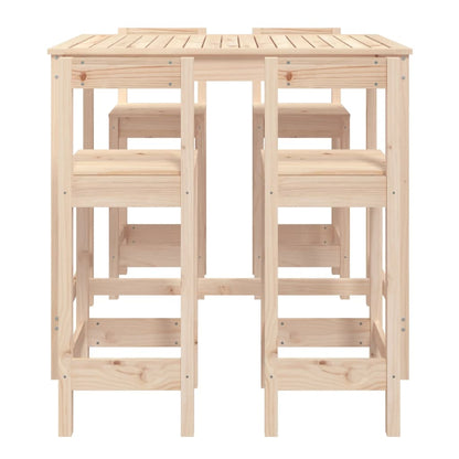 vidaXL 5 Piece Garden Bar Set Solid Wood Pine 4