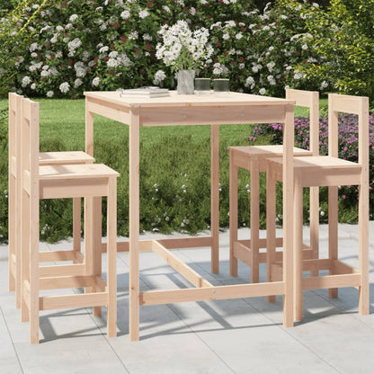 vidaXL 5 Piece Garden Bar Set Solid Wood Pine 1