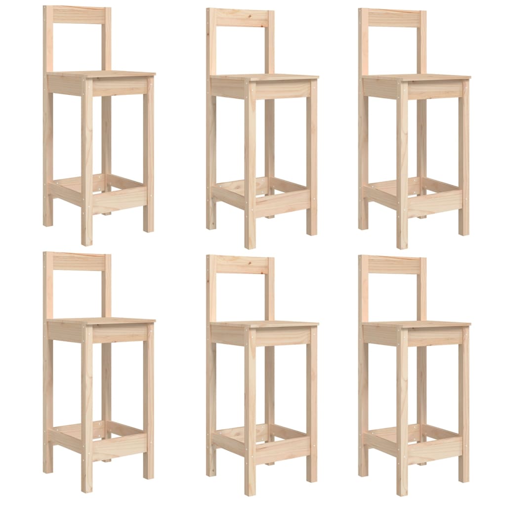 vidaXL 7 Piece Garden Bar Set Solid Wood Pine 5