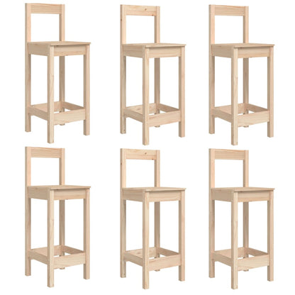 vidaXL 7 Piece Garden Bar Set Solid Wood Pine 5