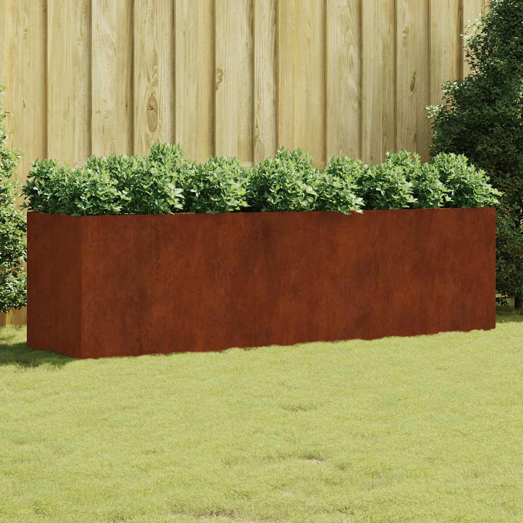 vidaXL Garden Raised Bed 280x80x80 cm Corten Steel 1