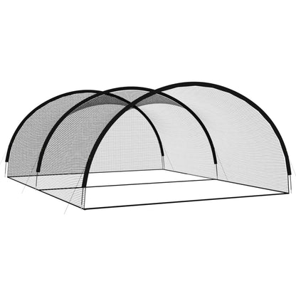 vidaXL Baseball Batting Cage Net Black 600x400x250 cm Polyester 2