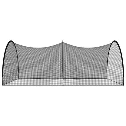 vidaXL Baseball Batting Cage Net Black 600x400x250 cm Polyester 4