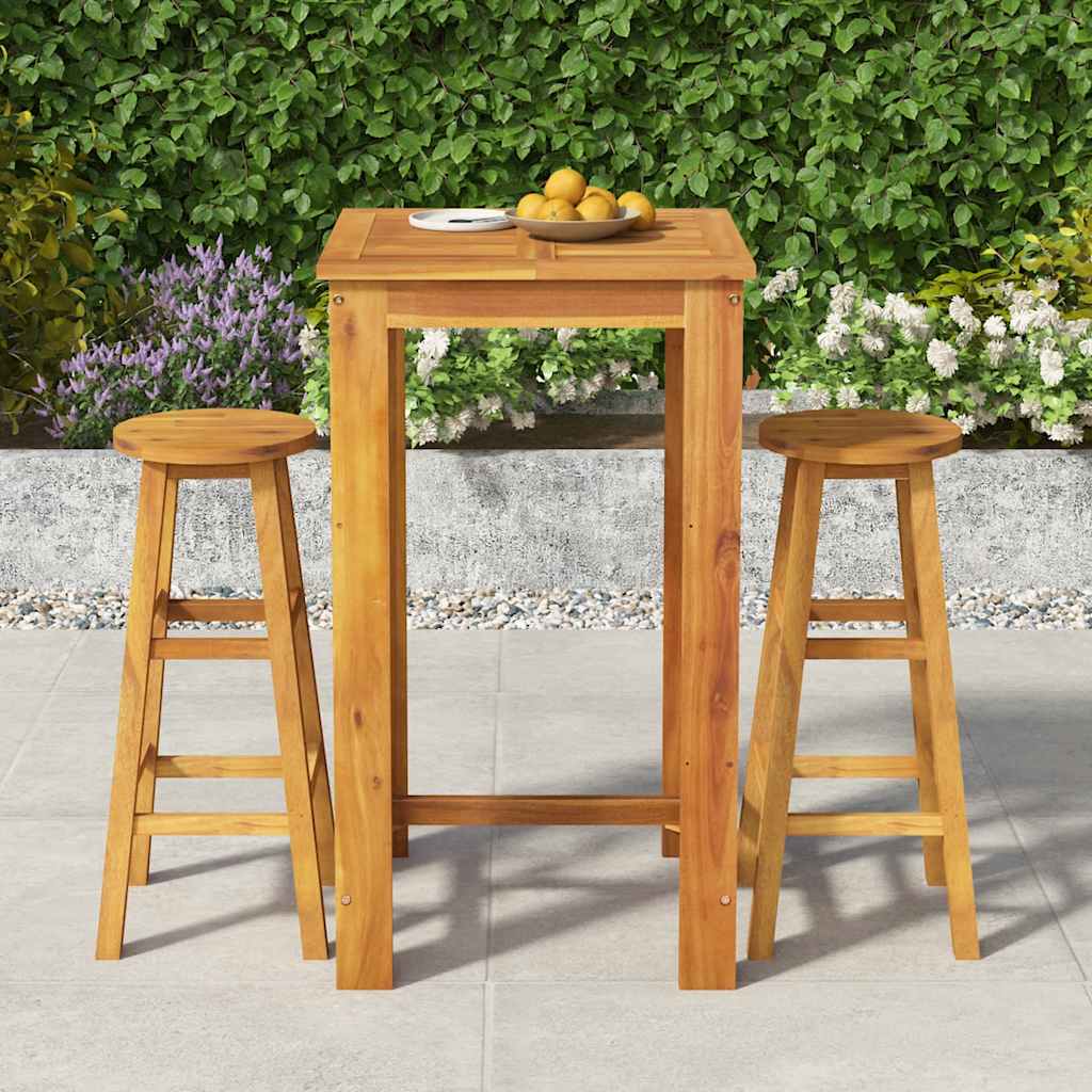vidaXL 5 Piece Garden Bar Set Solid Wood Acacia