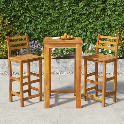 vidaXL 3 Piece Garden Bar Set Solid Wood  Acacia 1