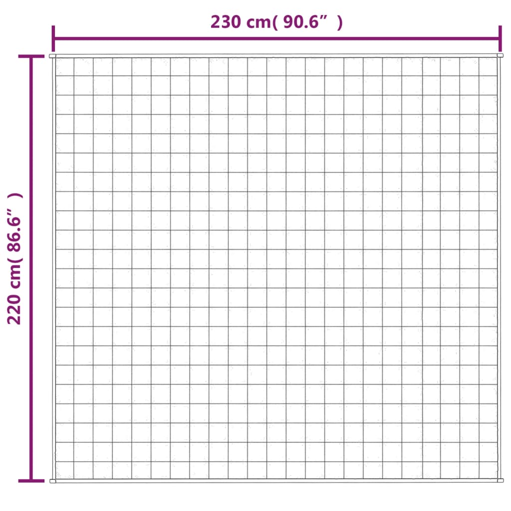 Weighted Blanket Fabric Grey 11 kg 220 cm 230 cm