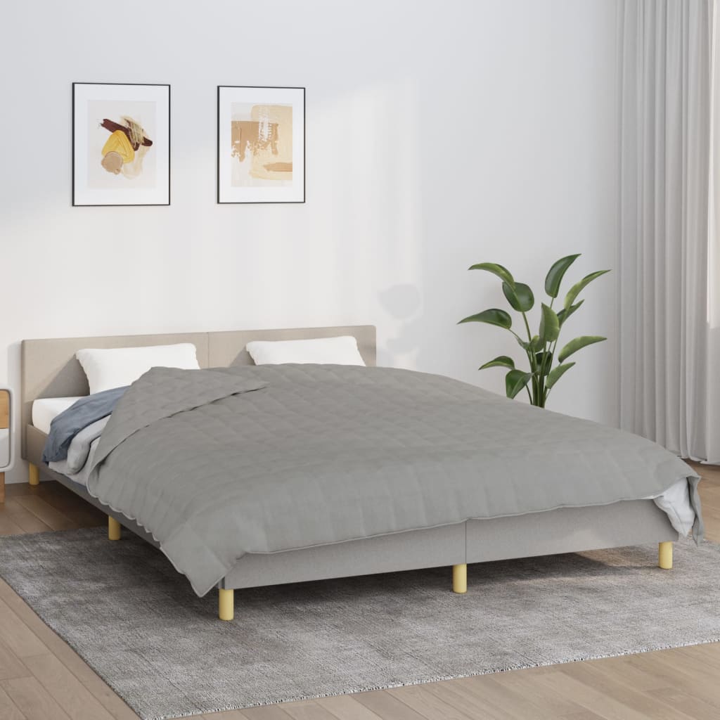 Weighted Blanket Fabric Grey 11 kg 220 cm 240 cm