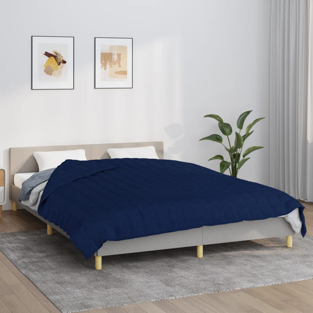 Weighted Blanket Fabric Blue 15 kg 240 cm