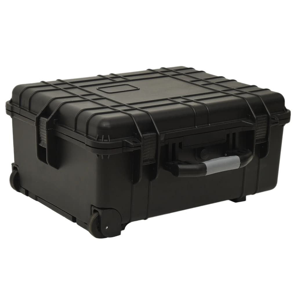 vidaXL Wheeled Flight Case PP Black