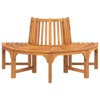 vidaXL Half Round Tree Bench Ø160 cm Solid Wood Eucalyptus 3