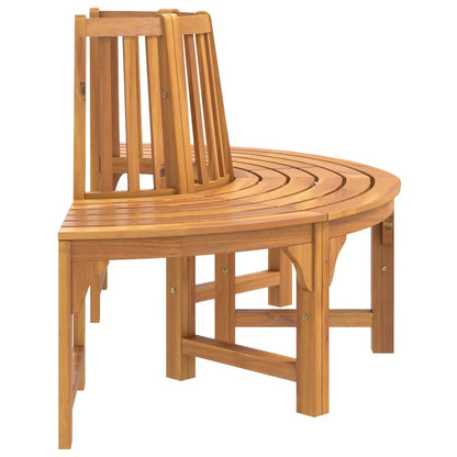 vidaXL Half Round Tree Bench Ø160 cm Solid Wood Eucalyptus 5