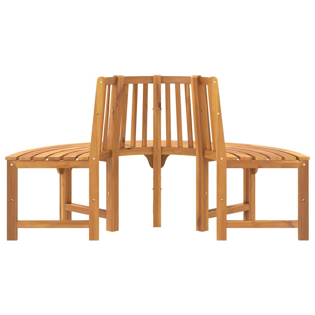 vidaXL Half Round Tree Bench Ø160 cm Solid Wood Eucalyptus 4