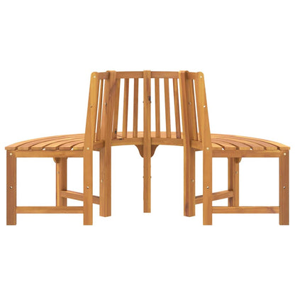 vidaXL Half Round Tree Bench Ø160 cm Solid Wood Eucalyptus 4