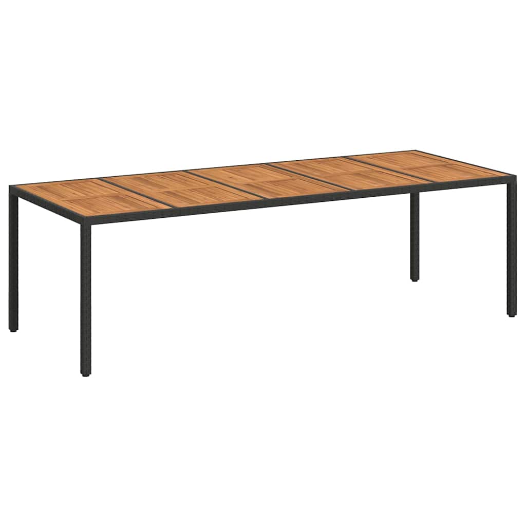 vidaXL Garden Table Black Poly Rattan 2