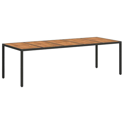 vidaXL Garden Table Black Poly Rattan 5