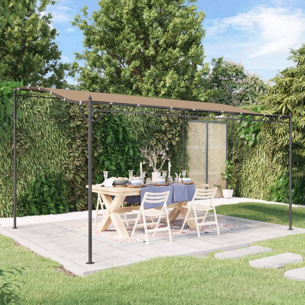 Canopy 4x3 m 180 g/m² Fabric and Steel Taupe