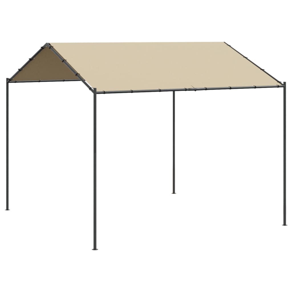 vidaXL Canopy Tent Beige 4x4 m Steel and Fabric 2