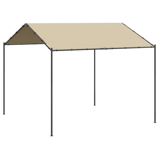 vidaXL Canopy Tent Beige 4x4 m Steel and Fabric 2