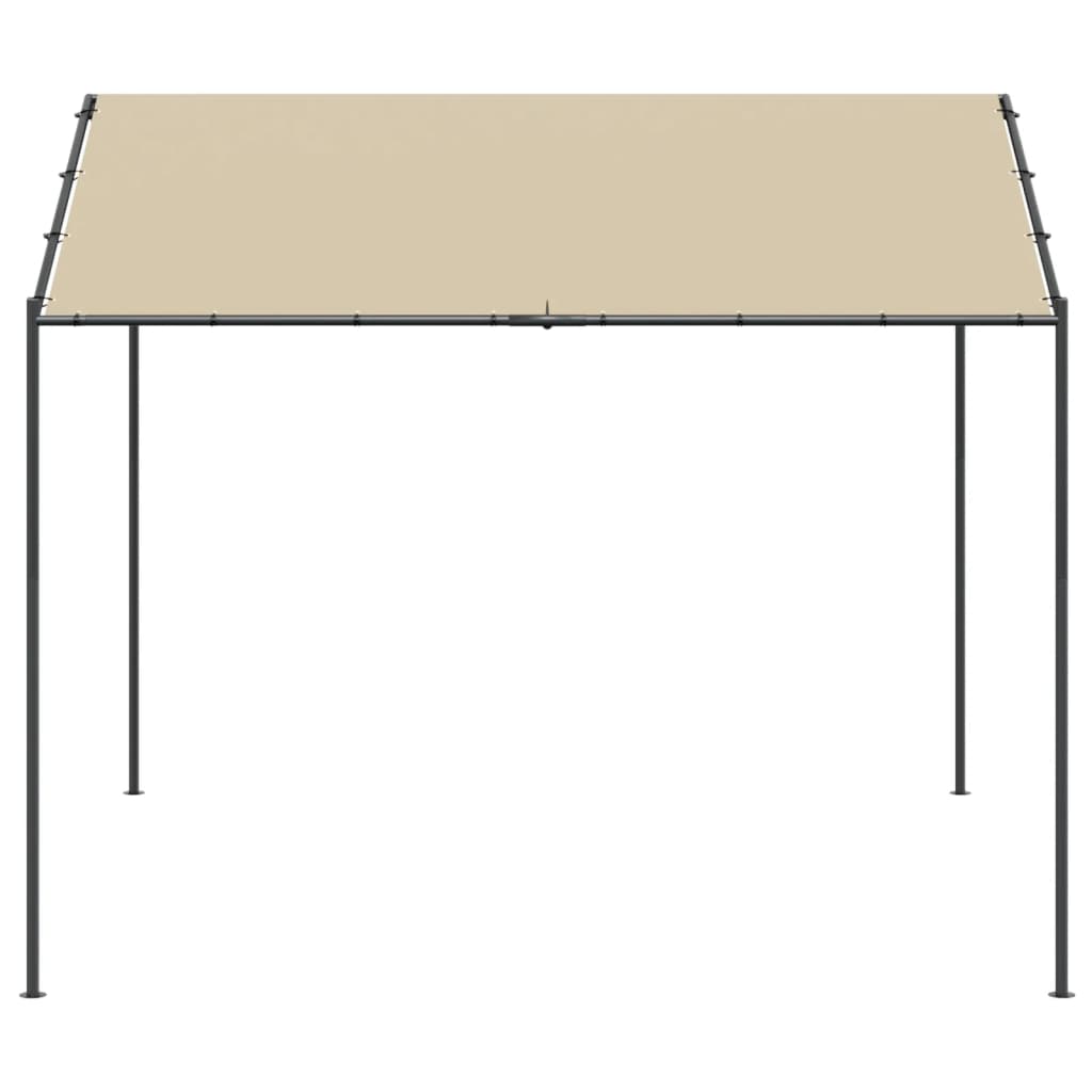 vidaXL Canopy Tent Beige 4x4 m Steel and Fabric 4
