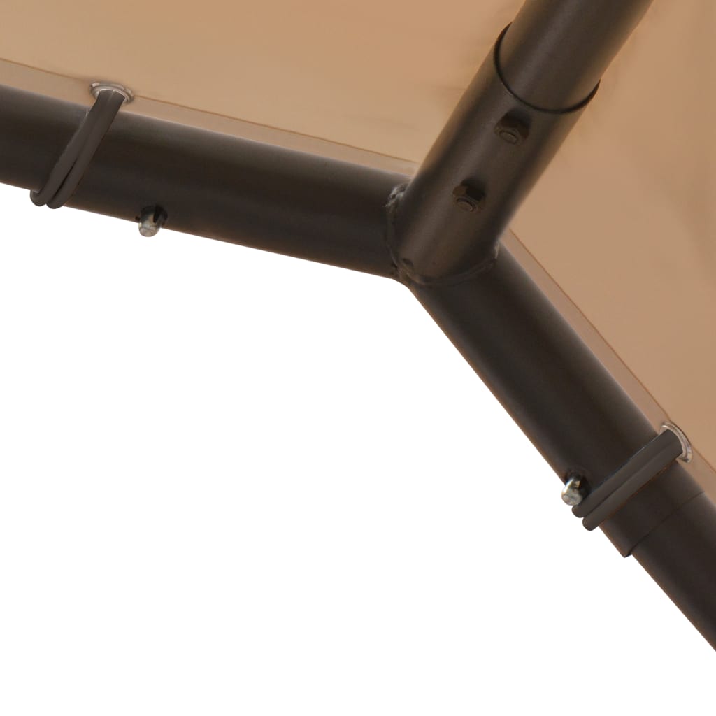 vidaXL Canopy Tent Beige 4x4 m Steel and Fabric 5
