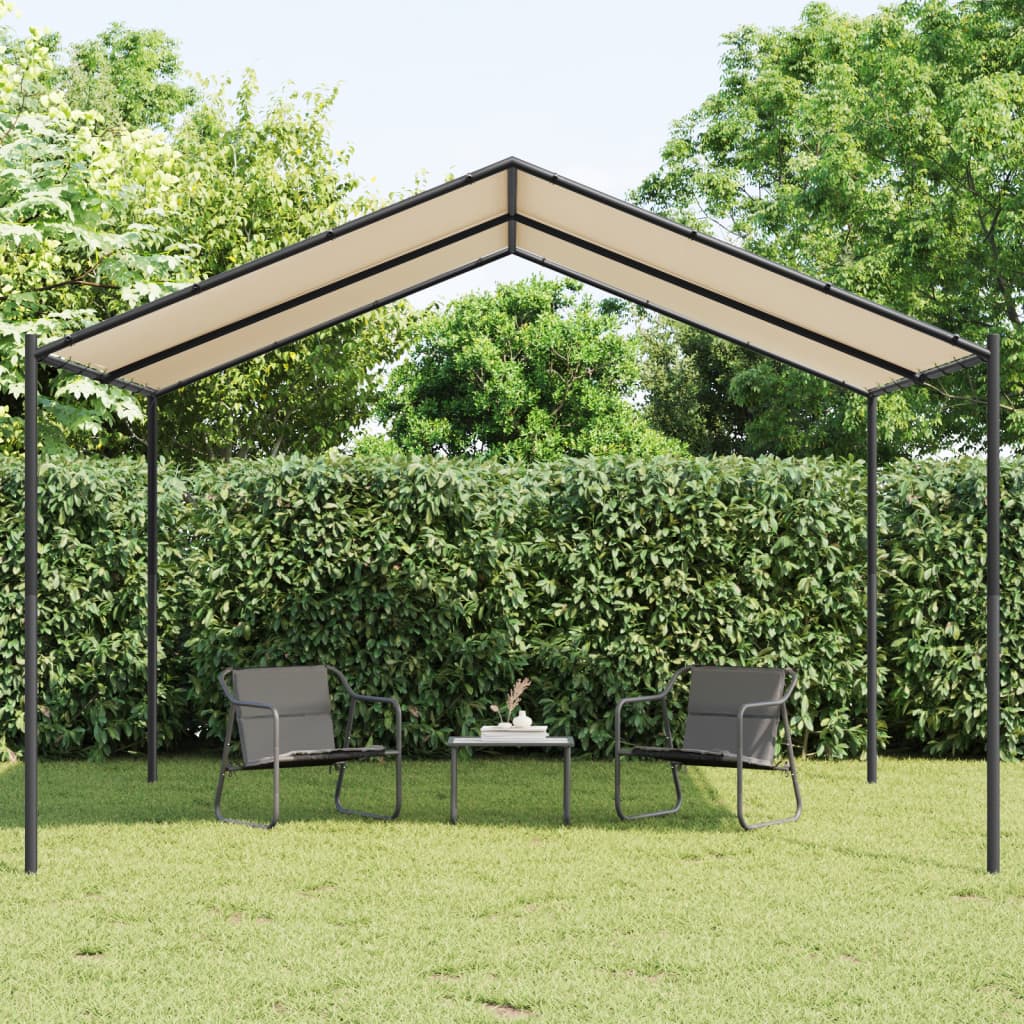 vidaXL Canopy Tent Beige 4x4 m Steel and Fabric 1