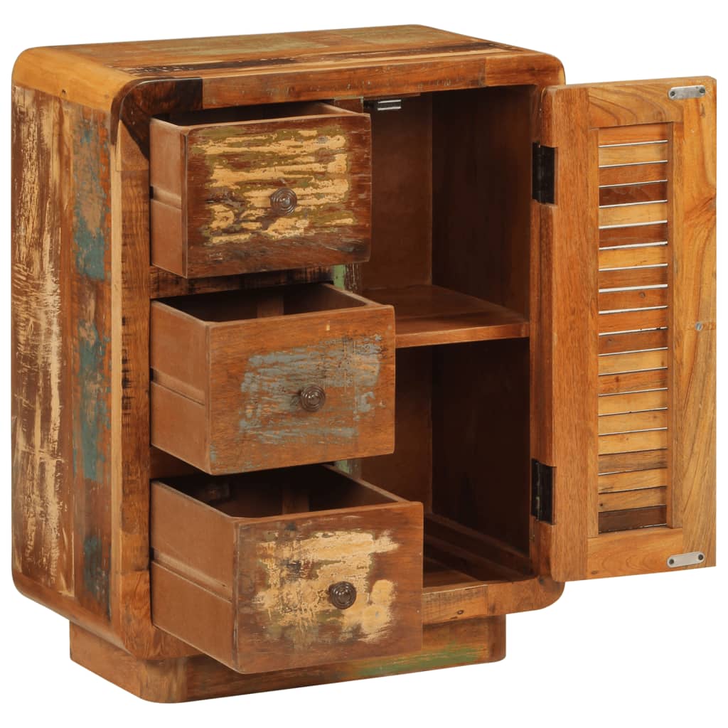 vidaXL Sideboard with 3 Drawers 55x30x70 cm Solid Wood Reclaimed 4