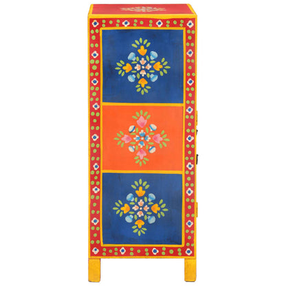 vidaXL Hand Painted Sideboard 54x30x74 cm Solid Wood Mango 5