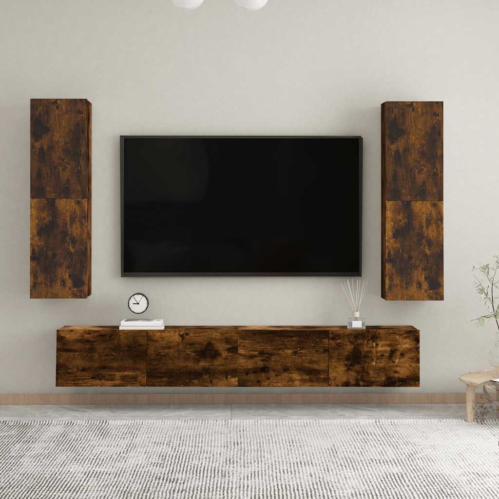 TV Cabinet 30.5x30x110 cm Engineered Wood Smoked oak