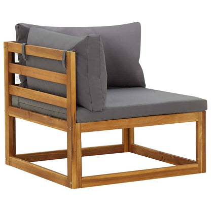 vidaXL Sectional Corner Sofas 2 pcs with Cushions Solid Wood Acacia 2