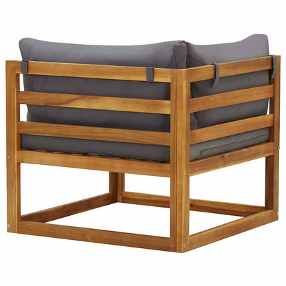 vidaXL Sectional Corner Sofas 2 pcs with Cushions Solid Wood Acacia 5