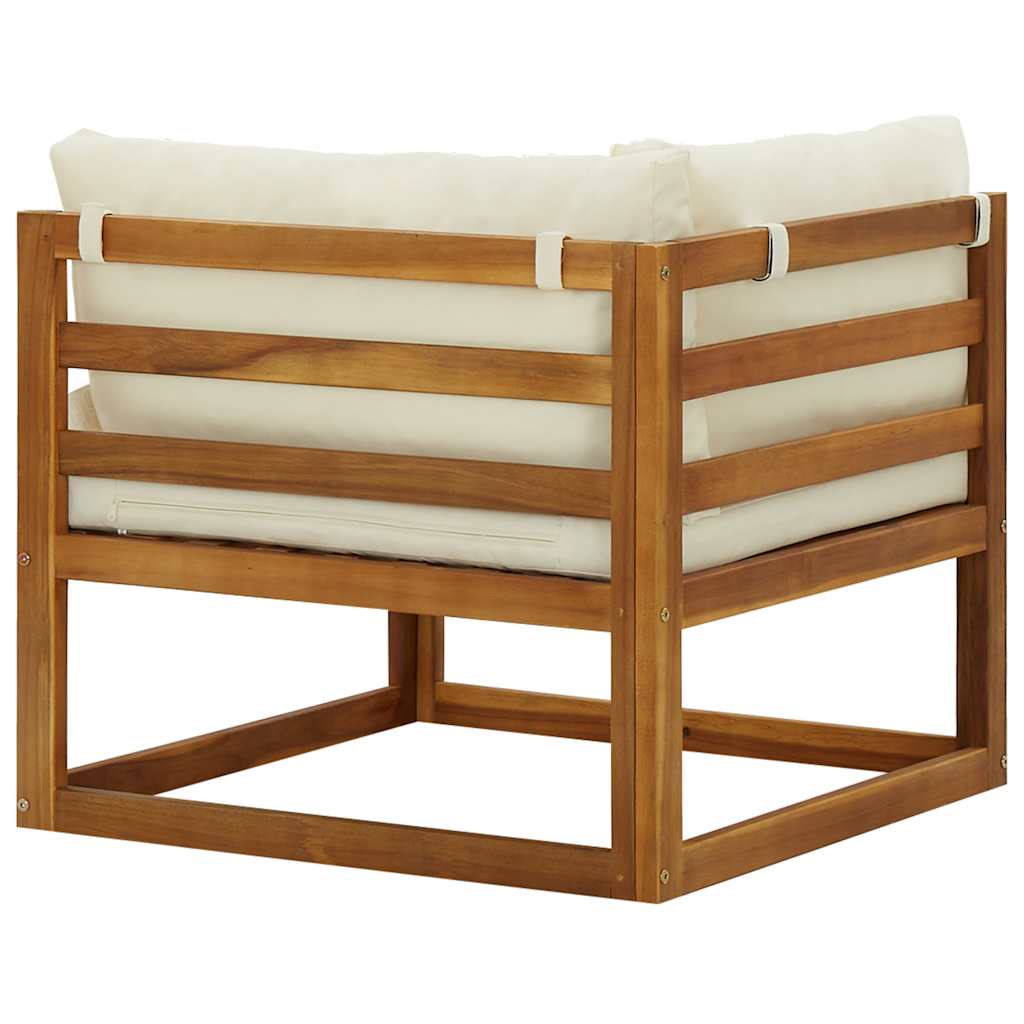 vidaXL Sectional Corner Sofas 2 pcs with Cushions Solid Wood Acacia 5